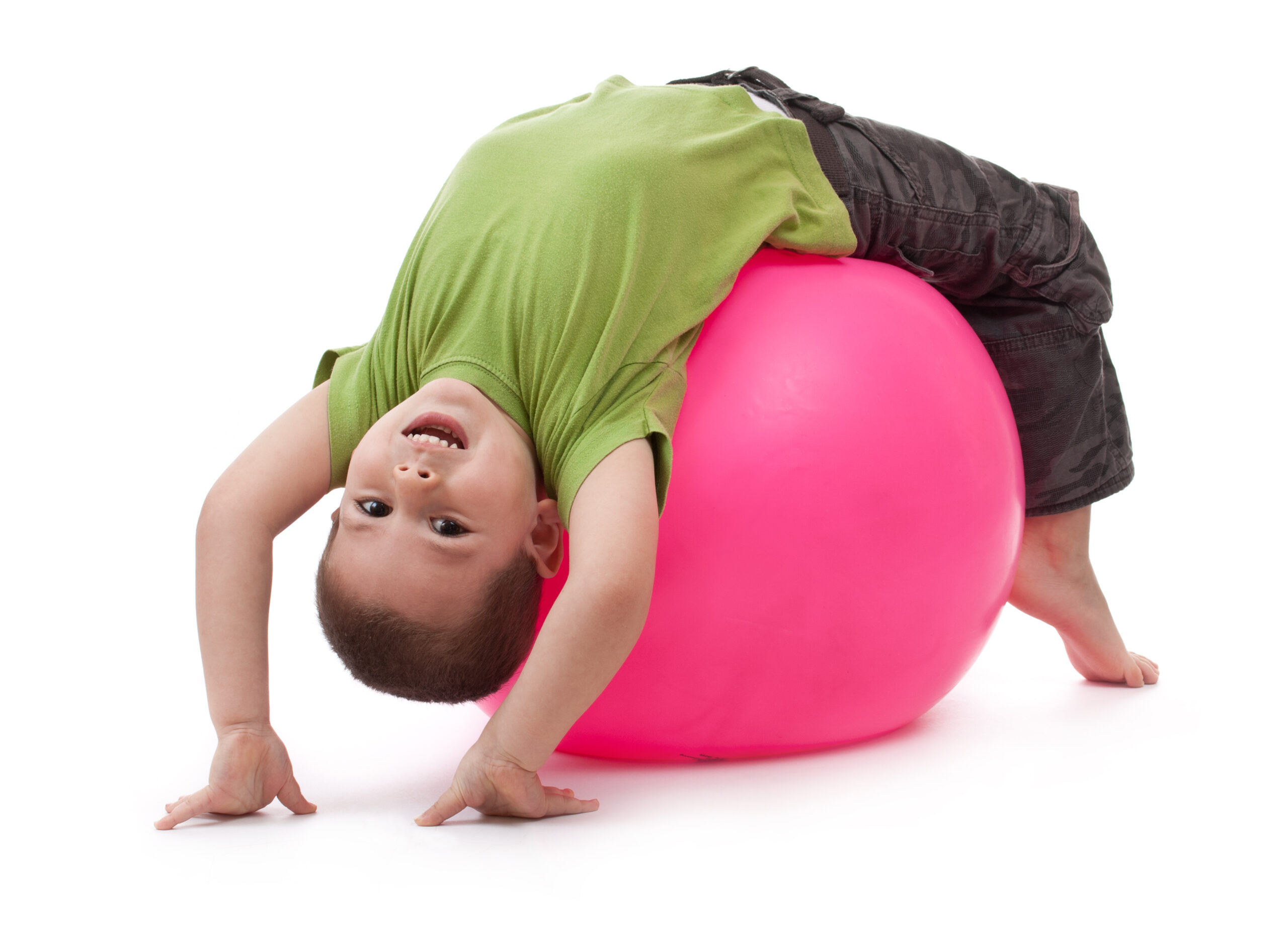  boy and yoga ball